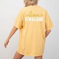 Team 6th Grade Hello Sixth Grade Crew Squad Teacher Kids Women's Comfort Colors T-Shirt Back Print Mustard