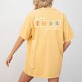 Team First Grade Back To School 1st Grade Teacher Kids Cute Women's Comfort Colors T-Shirt Back Print Mustard