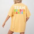 Team Kindergarten Shirt Boy Girl Teacher Graduation Women's Comfort Colors T-Shirt Back Print Mustard