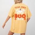 Team Para Boo Crew Halloween Ghost Paraprofessional Teacher Women's Comfort Colors T-Shirt Back Print Mustard Team Para Boo Crew Halloween Ghost Paraprofessional Teacher Women's Comfort Colors T-Shirt Back Print Mustard