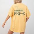 Team Pre-K Camo Pre-K Teacher Camouflage Women's Comfort Colors T-Shirt Back Print Mustard Team Pre-K Camo Pre-K Teacher Camouflage Women's Comfort Colors T-Shirt Back Print Mustard