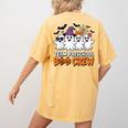Team Preschool Boo Crew Halloween Teacher Student Costume Women's Comfort Colors T-Shirt Back Print Mustard