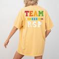 Team RSP RSP Teacher Kindergarten Teacher Women's Comfort Colors T-Shirt Back Print Mustard Team RSP RSP Teacher Kindergarten Teacher Women's Comfort Colors T-Shirt Back Print Mustard