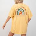 Technology Teacher Rainbow Appreciation Day Back To School For Men Women Women's Comfort Colors T-Shirt Back Print Mustard Technology Teacher Rainbow Appreciation Day Back To School For Men Women Women's Comfort Colors T-Shirt Back Print Mustard