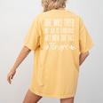 Tenured Professor Women Teacher Tired Tenacious And Tenure Women's Comfort Colors T-Shirt Back Print Mustard