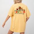 Test Day Teacher Shirt You Can Do Hard Things Women Kids Women's Comfort Colors T-Shirt Back Print Mustard