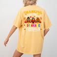 Thankful For My 1st Grade Turkeys Thanksgiving Teacher Fall Women's Comfort Colors T-Shirt Back Print Mustard Thankful For My 1st Grade Turkeys Thanksgiving Teacher Fall Women's Comfort Colors T-Shirt Back Print Mustard