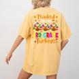Thankful For My 3rd Grade Turkeys Thanksgiving Teacher Kids Women's Comfort Colors T-Shirt Back Print Mustard Thankful For My 3rd Grade Turkeys Thanksgiving Teacher Kids Women's Comfort Colors T-Shirt Back Print Mustard
