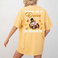 Thankful For My Dance Students Thanksgiving Turkey Teacher For Men Women Girls Kids Women's Comfort Colors T-Shirt Back Print Mustard