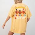 Thankful For My Kindergarten Turkeys Thanksgiving Teacher Women's Comfort Colors T-Shirt Back Print Mustard Thankful For My Kindergarten Turkeys Thanksgiving Teacher Women's Comfort Colors T-Shirt Back Print Mustard