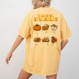 Thankful Syllables Teacher Thanksgiving Educational Kids Women's Comfort Colors T-Shirt Back Print Mustard Thankful Syllables Teacher Thanksgiving Educational Kids Women's Comfort Colors T-Shirt Back Print Mustard
