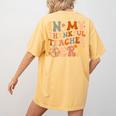 In My Thankful Teacher Era Cute Groovy Thanksgiving Teacher Women's Comfort Colors T-Shirt Back Print Mustard In My Thankful Teacher Era Cute Groovy Thanksgiving Teacher Women's Comfort Colors T-Shirt Back Print Mustard