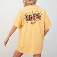 Thankful Teacher Shirts For Women Teach Thanksgiving Teacher Women's Comfort Colors T-Shirt Back Print Mustard Thankful Teacher Shirts For Women Teach Thanksgiving Teacher Women's Comfort Colors T-Shirt Back Print Mustard