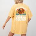 Thanksgiving Dance Teacher Gobble Squad Turkey Women's Comfort Colors T-Shirt Back Print Mustard