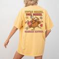 Thanksgiving Grammar Thankful English Teacher Fall Turkey Women's Comfort Colors T-Shirt Back Print Mustard
