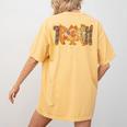 Thanksgiving Turkey Teach Thankful Teacher Girly Bow Women Women's Comfort Colors T-Shirt Back Print Mustard Thanksgiving Turkey Teach Thankful Teacher Girly Bow Women Women's Comfort Colors T-Shirt Back Print Mustard