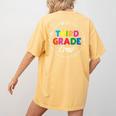 Third Grade Crew First Day Of School 3rd Grade Teacher Women's Comfort Colors T-Shirt Back Print Mustard