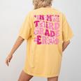 In My Third Grade Era Teachers Women Back To School Girls Women's Comfort Colors T-Shirt Back Print Mustard