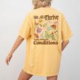 We All Thrive Under Different Conditions SPED Teacher Women's Comfort Colors T-Shirt Back Print Mustard