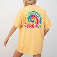 Tie Dye Prek Teacher Rainbow Preschool Back To School Girl Women's Comfort Colors T-Shirt Back Print Mustard Tie Dye Prek Teacher Rainbow Preschool Back To School Girl Women's Comfort Colors T-Shirt Back Print Mustard