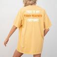 This Is My Tired Teacher Costume Apparel Halloween Teacher Women's Comfort Colors T-Shirt Back Print Mustard This Is My Tired Teacher Costume Apparel Halloween Teacher Women's Comfort Colors T-Shirt Back Print Mustard