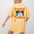 This Is My Tired Teacher Costume Halloween Costumes Women's Comfort Colors T-Shirt Back Print Mustard This Is My Tired Teacher Costume Halloween Costumes Women's Comfort Colors T-Shirt Back Print Mustard