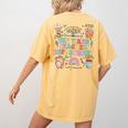 The Tired Teachers Department Retro Groovy Back To School Women's Comfort Colors T-Shirt Back Print Mustard The Tired Teachers Department Retro Groovy Back To School Women's Comfort Colors T-Shirt Back Print Mustard