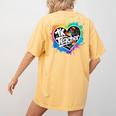 TK Teacher Transitional Kindergarten Heart Back To School Women's Comfort Colors T-Shirt Back Print Mustard