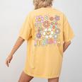 TK Vibes Back To School TK Girl Kid TK Team TK Teacher Women Women's Comfort Colors T-Shirt Back Print Mustard