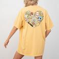 TK Vibes Back To School TK Kid Girl TK Team TK Teacher Women Women's Comfort Colors T-Shirt Back Print Mustard