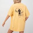 History Education Is Freedom African Map Black Teacher Women's Comfort Colors T-Shirt Back Print Mustard