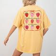 Transitional Kindergarten Is My Jam Strawberry TK Teacher Women's Comfort Colors T-Shirt Back Print Mustard