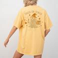 Trick Or Teach Halloween Teacher Women's Comfort Colors T-Shirt Back Print Mustard Trick Or Teach Halloween Teacher Women's Comfort Colors T-Shirt Back Print Mustard