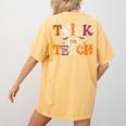 Trick Or Teach Teacher Halloween Costume Men Women Women's Comfort Colors T-Shirt Back Print Mustard