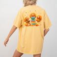 Turkey Read Books Reading Fall Thanksgiving Teacher Women's Comfort Colors T-Shirt Back Print Mustard Turkey Read Books Reading Fall Thanksgiving Teacher Women's Comfort Colors T-Shirt Back Print Mustard