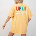 UFLI Queen Science Of Reading Literacy Teacher Appreciation Women's Comfort Colors T-Shirt Back Print Mustard UFLI Queen Science Of Reading Literacy Teacher Appreciation Women's Comfort Colors T-Shirt Back Print Mustard
