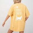 Un Deux Trois Cat Shirt French Teacher Women's Comfort Colors T-Shirt Back Print Mustard Un Deux Trois Cat Shirt French Teacher Women's Comfort Colors T-Shirt Back Print Mustard