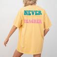 Never Underestimate A Public School Teacher Groovy Women Women's Comfort Colors T-Shirt Back Print Mustard Never Underestimate A Public School Teacher Groovy Women Women's Comfort Colors T-Shirt Back Print Mustard