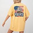 US History Teacher Boston Spilling The Tea Since 1773 Women's Comfort Colors T-Shirt Back Print Mustard