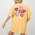 Valentine You Are Loved Worthy Enough Candy Heart Teacher For Men Women Girls Kids Women's Comfort Colors T-Shirt Back Print Mustard