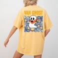 Van Ghost Art Teacher Halloween Van Gogh Starry Night Women's Comfort Colors T-Shirt Back Print Mustard Van Ghost Art Teacher Halloween Van Gogh Starry Night Women's Comfort Colors T-Shirt Back Print Mustard