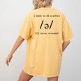 I Want To Be A Schwa It's Never Stressed Reading Teacher For Men Girls Kids Women's Comfort Colors T-Shirt Back Print Mustard