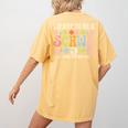 I Want To Be A Schwa It's Never Stressed Reading Teacher Women's Comfort Colors T-Shirt Back Print Mustard