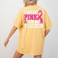 I Wear Pink For My Teacher Breast Cancer Awareness Women's Comfort Colors T-Shirt Back Print Mustard I Wear Pink For My Teacher Breast Cancer Awareness Women's Comfort Colors T-Shirt Back Print Mustard