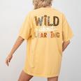 Wild About Learning Back To School First Day Teacher Student Women's Comfort Colors T-Shirt Back Print Mustard Wild About Learning Back To School First Day Teacher Student Women's Comfort Colors T-Shirt Back Print Mustard