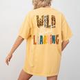 Wild About Learning Teacher Back To School Teaching Women's Comfort Colors T-Shirt Back Print Mustard Wild About Learning Teacher Back To School Teaching Women's Comfort Colors T-Shirt Back Print Mustard