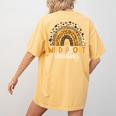 Wild About Reading Teacher Back To School Leopard Rainbow Women's Comfort Colors T-Shirt Back Print Mustard Wild About Reading Teacher Back To School Leopard Rainbow Women's Comfort Colors T-Shirt Back Print Mustard