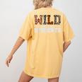 Wild About My Students Shirt Animals Teacher Women's Comfort Colors T-Shirt Back Print Mustard