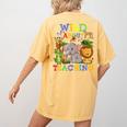 Wild About Teaching Safari Jungle School Teacher Women's Comfort Colors T-Shirt Back Print Mustard Wild About Teaching Safari Jungle School Teacher Women's Comfort Colors T-Shirt Back Print Mustard