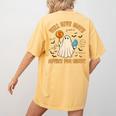 Will Give Math Advice For Candy Math Ghost Teacher Halloween Women's Comfort Colors T-Shirt Back Print Mustard